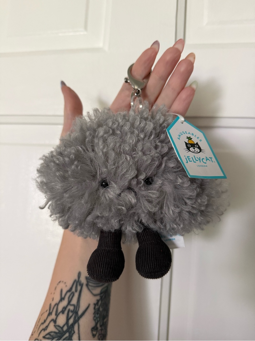 Jellycat Amuseables Storm Cloud bag charm